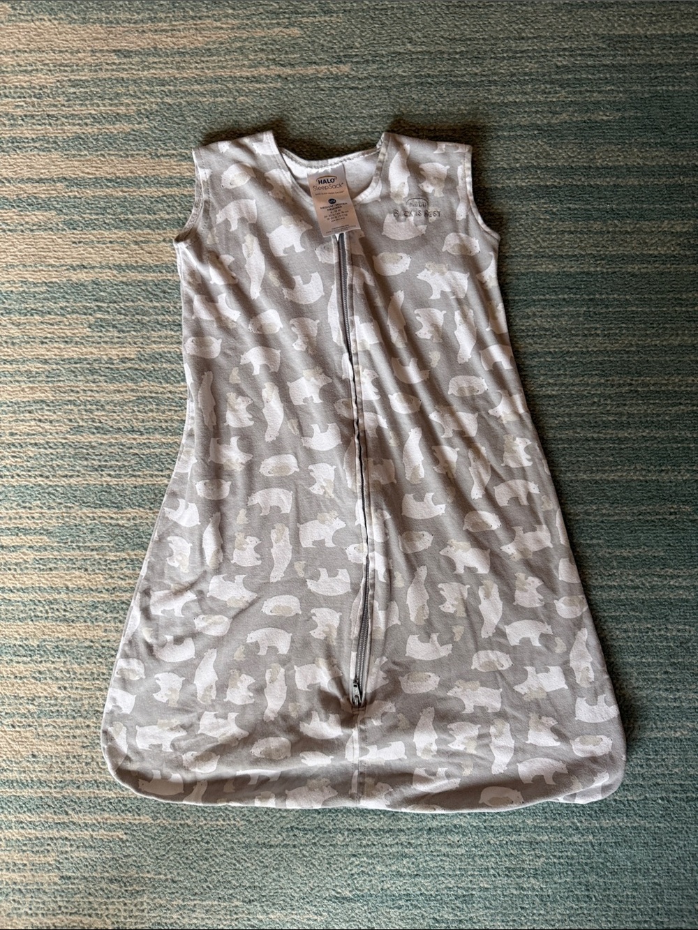 Halo Bear Print Sleep Sack with Front Zip